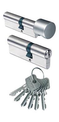 Komplet dwóch wkładek w systemie jednego klucza - nikiel