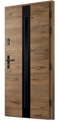 CENTO BLACK 03 MATRIX - Drzwi zewnętrzne drewniane