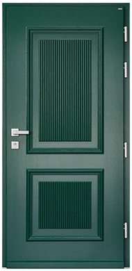 Eastwood Zielony - Drzwi retro termo 100 zewnętrzne drewniane