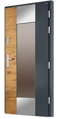 GARDA ANTRACYT I MATRIX VP04 - Drzwi zewnętrzne drewniane