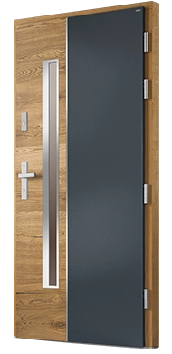 BRANCA ANTRACYT I MATRIX VP02 - Drzwi zewnętrzne drewniane