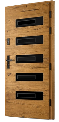 BADOLATO BLACK 03 MATRIX - Drzwi zewnętrzne drewniane