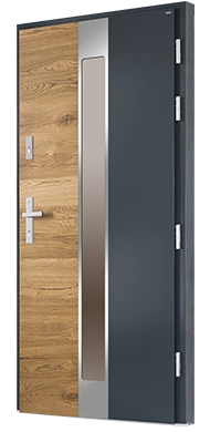 CORATO ANTRACYT I MATRIX VP02 - Drzwi zewnętrzne drewniane