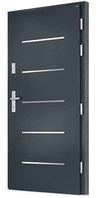 IMOLA PEŁNE - Drzwi nowoczesne zewnętrzne drewniane