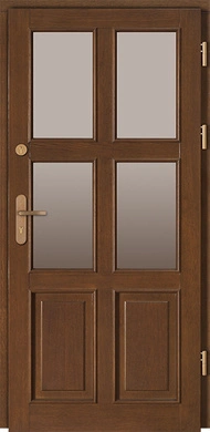 LINCOLN 4 SZYBY - Drzwi retro zewnętrzne drewniane