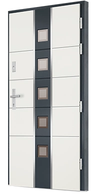 BELLA 09 PIASKOWANE - Drzwi nowoczesne zewnętrzne drewniane