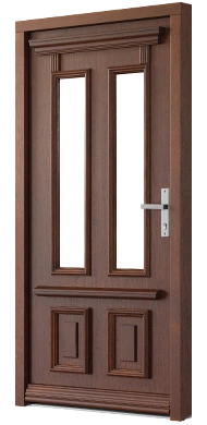 Church Brąz - Drzwi retro termo 100 zewnętrzne drewniane