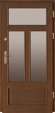 PRESTON 3 SZYBY - Drzwi retro zewnętrzne drewniane