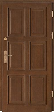 LINCOLN PEŁNY - Drzwi retro zewnętrzne drewniane