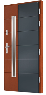 BIANCO 02 - Drzwi nowoczesne zewnętrzne drewniane