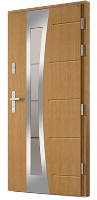 BOSCA PIASKOWANE - Drzwi nowoczesne zewnętrzne drewniane