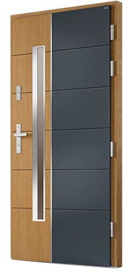 BIANCO 03 - Drzwi nowoczesne zewnętrzne drewniane