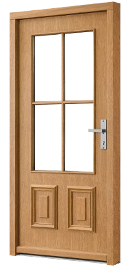 Harlow Dąb - Drzwi retro termo 100 zewnętrzne drewniane