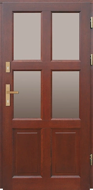 LOOS 4 SZYBY - Drzwi zewnętrzne drewniane