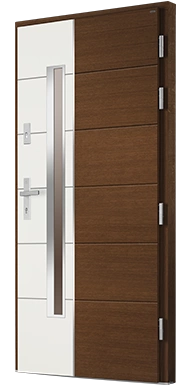 BIANCO 05 - Drzwi nowoczesne zewnętrzne drewniane