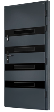 TIVOLI BLACK 03 - Drzwi nowoczesne zewnętrzne drewniane