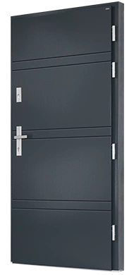 CALCI PEŁNE - Drzwi nowoczesne zewnętrzne drewniane