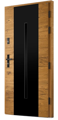FERRARA BLACK 03 MATRIX - Drzwi zewnętrzne drewniane