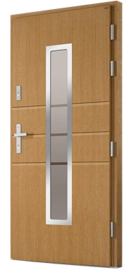 LIMES PIASKOWANE - Drzwi nowoczesne zewnętrzne drewniane