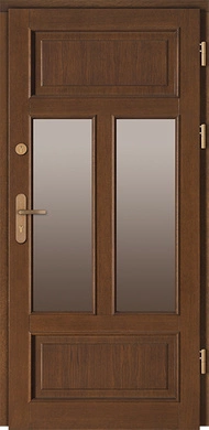 PRESTON 2 SZYBY - Drzwi retro zewnętrzne drewniane