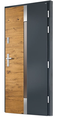 MEDUNO ANTRACYT I MATRIX VP04 - Drzwi zewnętrzne drewniane