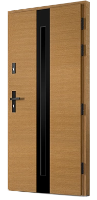 CENTO BLACK 03 - Drzwi nowoczesne zewnętrzne drewniane